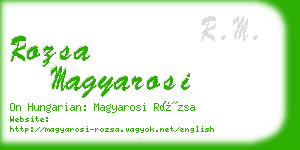 rozsa magyarosi business card